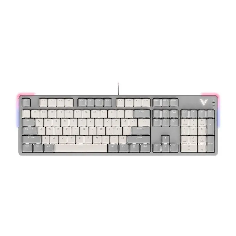 Keyboard Rapoo V500 Pro 104-Key Mechanical Gaming Blue Switch - White alternate