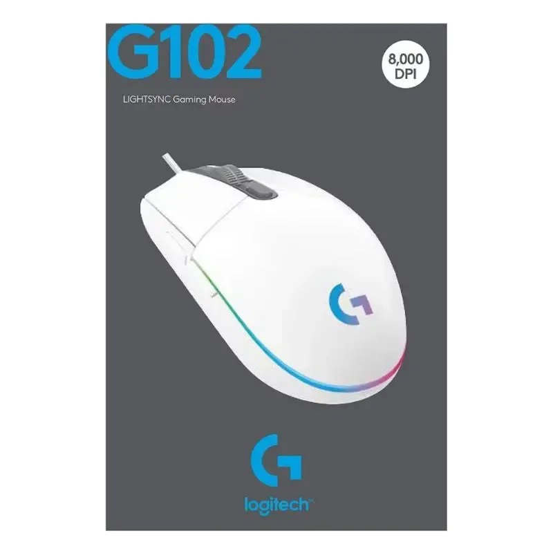 Mouse Logitech G102 Light Sync RGB Gaming Mouse - White view 4