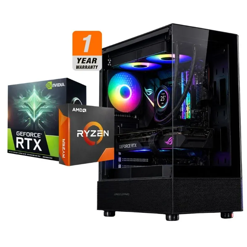 Desktop Intel Black Mirage Gaming PC - Intel Core i5-12400F, MSI RTX 5060 Ti 8G SHADOW 2X OC, Kingston 16GB DDR4-3200, AGI AI818 1TB NVMe Gen4