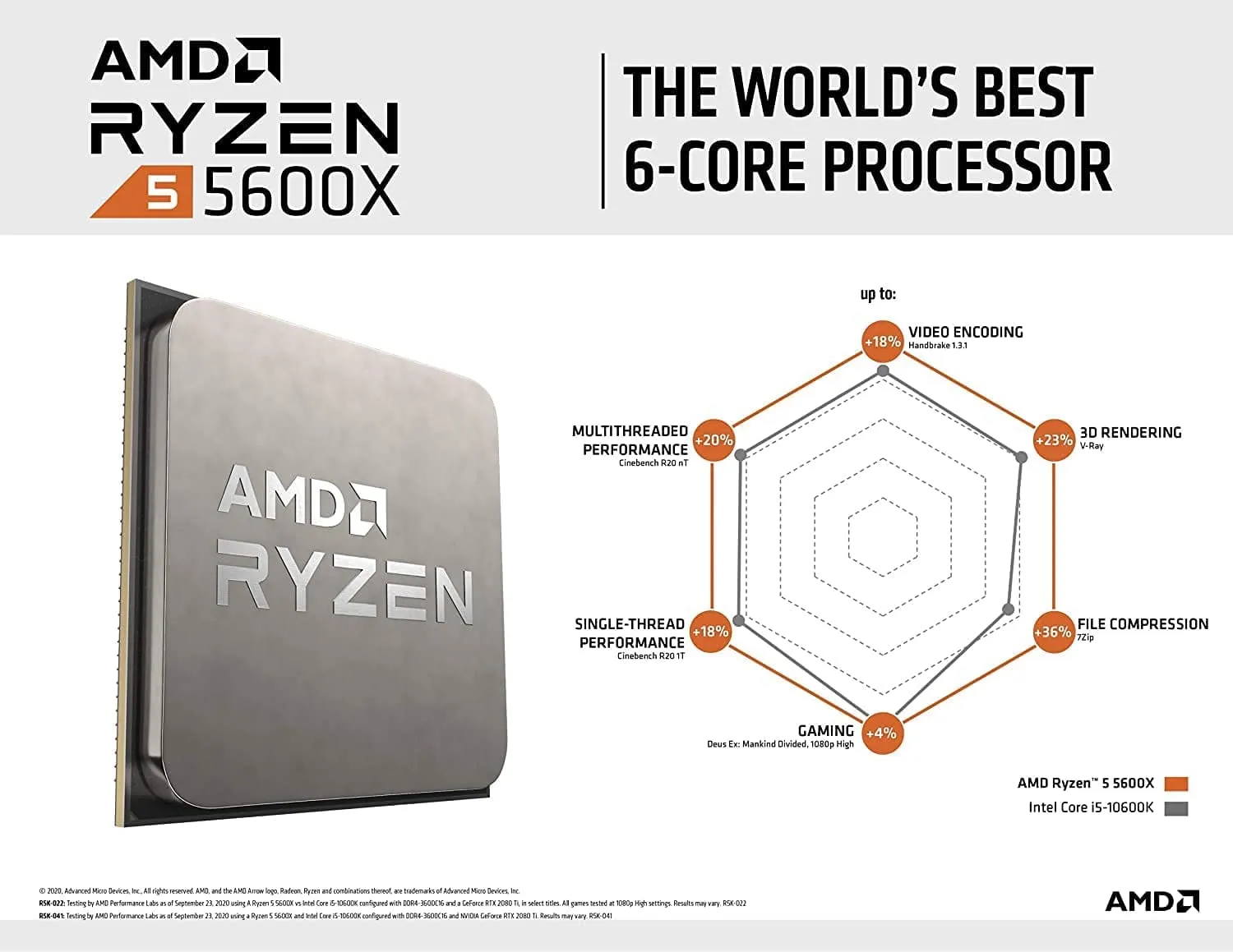 CPU AMD Ryzen 5 5600X AM4 Desktop Processor - Tray alternate