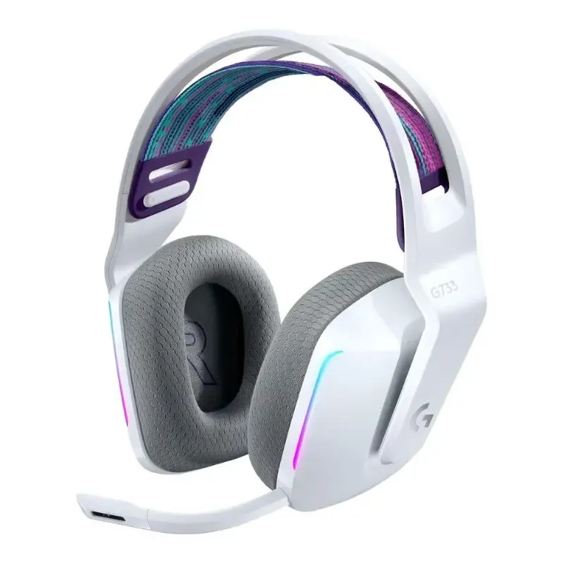 Headset Logitech G733 LIGHTSPEED Wireless RGB Gaming - White