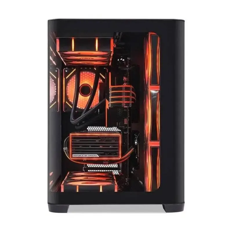 Cooler SAMA 2851A ATX Mid-Tower Gaming Case (With 4-ARGB Pre-installed fans & Fan Hub) - Black view 2