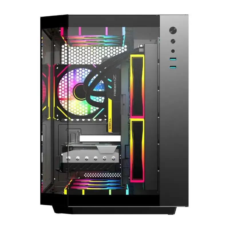 Cooler SAMA Neview 2771M MATX Tempered Glass Gaming Case (3 Pre-Installed ARGB Fans + ARGB HUB FAN) - Black view 3