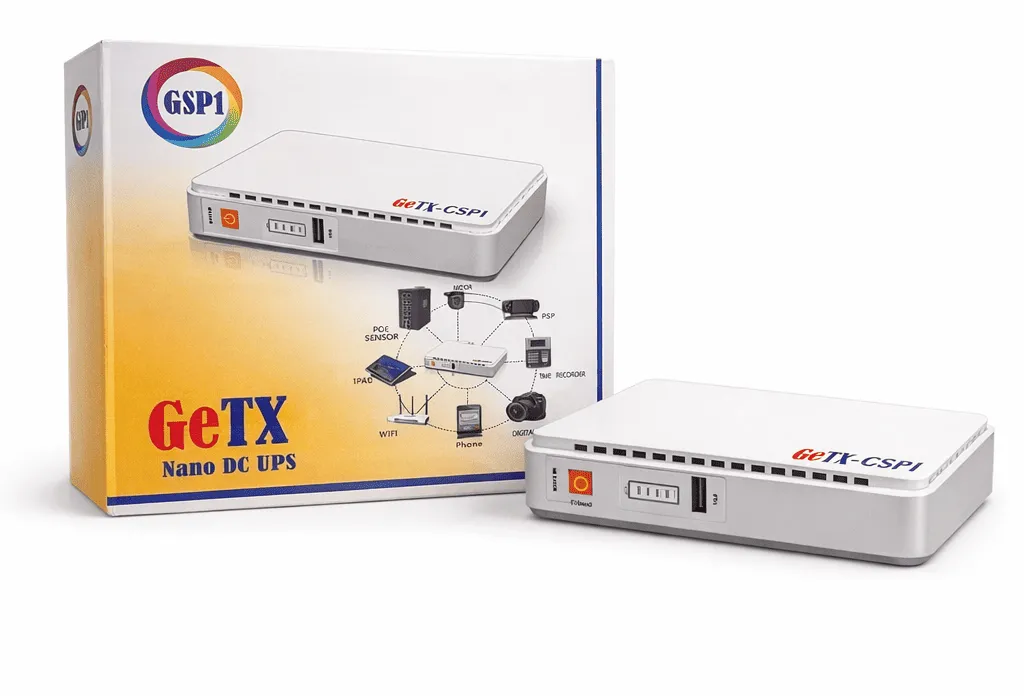 UPS MINI DC 18W GeTX GSP1 Lithium battety 2200mah*4 DC Out 9V/12V - 15V/24V. GeTX-GSP1