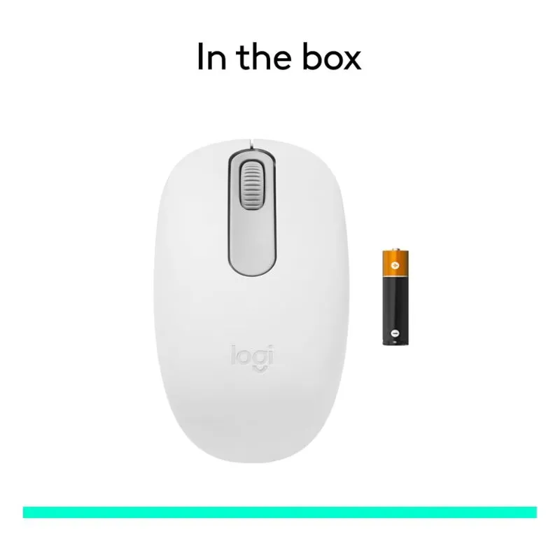 Mouse Logitech M196 Bluetooth Wireless Mouse - White view 5