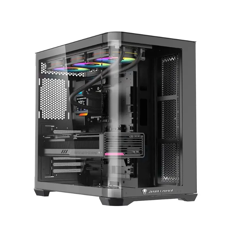Case Jungle Leopard AC-01 Mid Tower ATX Gaming Case (Without Fans) - Black