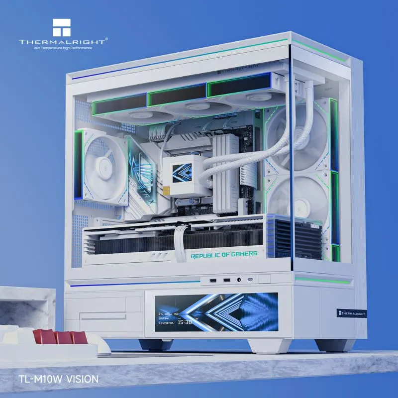 Case Thermalright TL-M10 Vision MATX PC Case (Without Fans) - White view 4