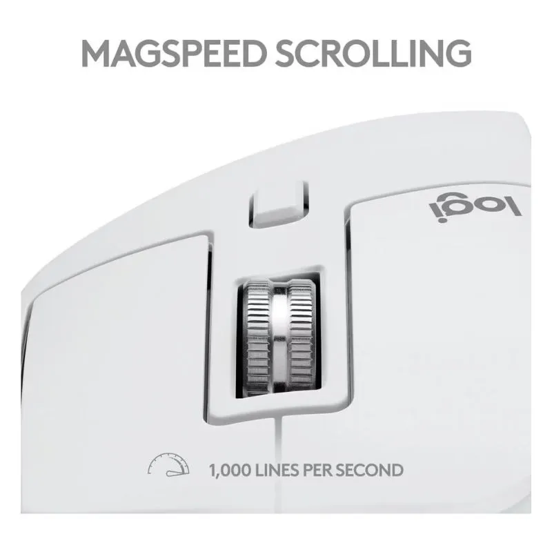 Mouse Logitech MX Master 3S Wireless Gaming Mouse - White view 4