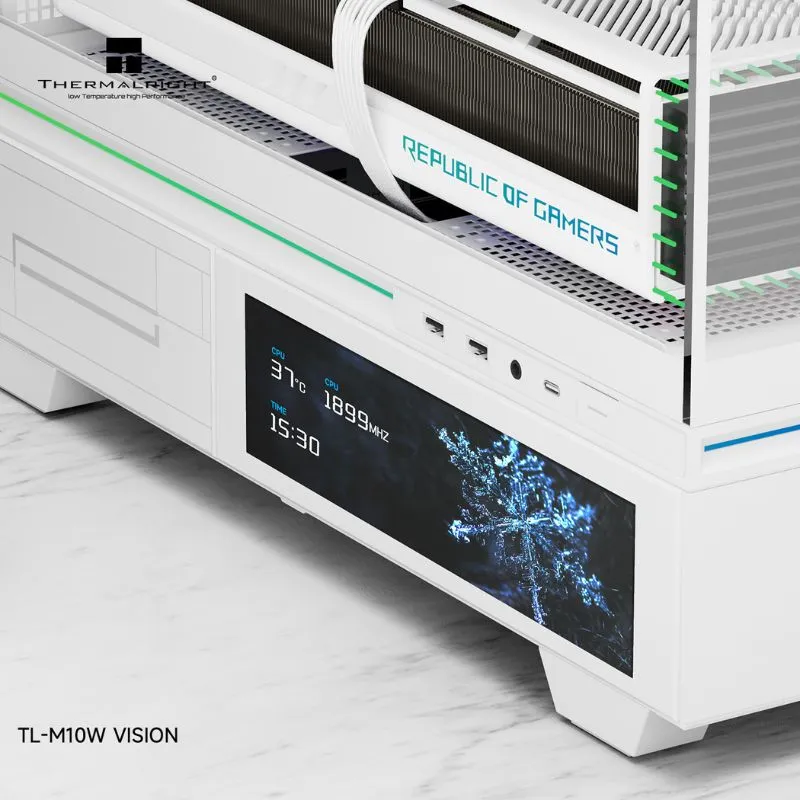 Case Thermalright TL-M10 Vision MATX PC Case (Without Fans) - White view 3