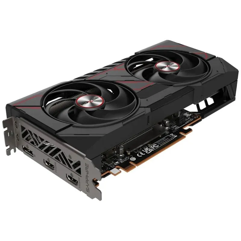 Graphics Card Sapphire PULSE AMD Radeon RX 9060 XT 16GB Graphics Card - Black view 4