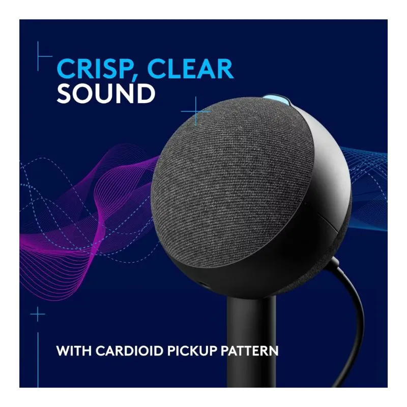 Microphone Logitech Yeti Orb Condenser RGB Microphone - Black view 3