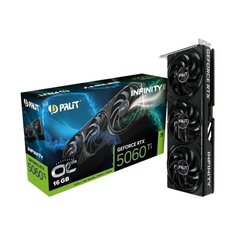 Graphics Card Palit GeForce RTX 5060 Ti Infinity 3 OC 16GB GDDR7 - Black