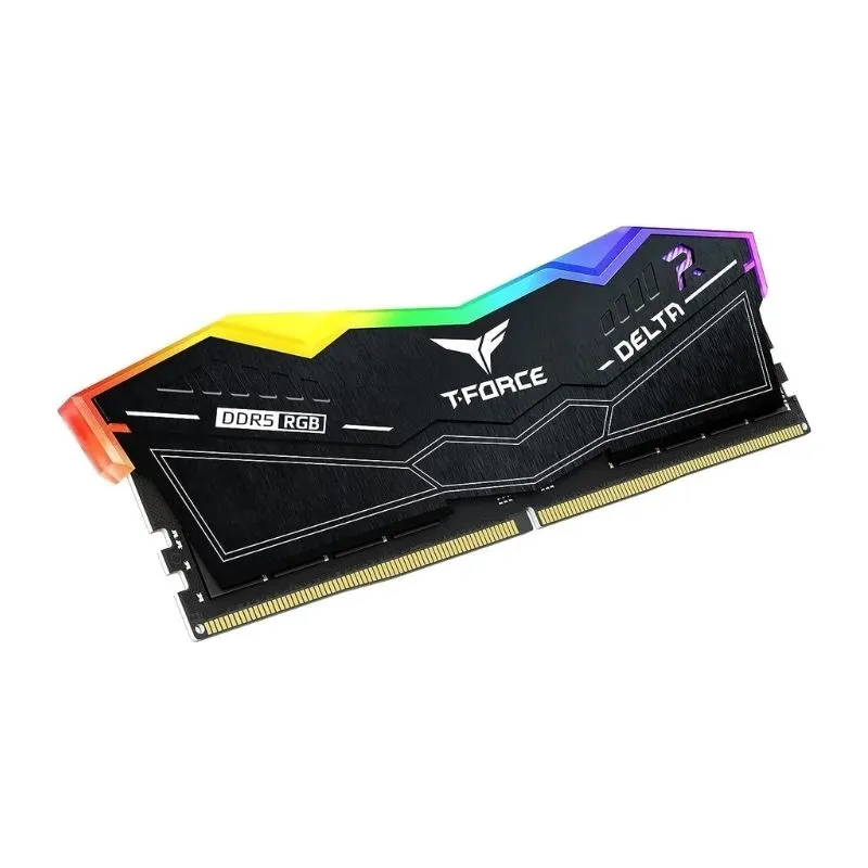 RAM TEAMGROUP T-Force DELTA RGB 32GB (2x16GB) DDR5 5600MHz CL36 Desktop Memory - Black view 4