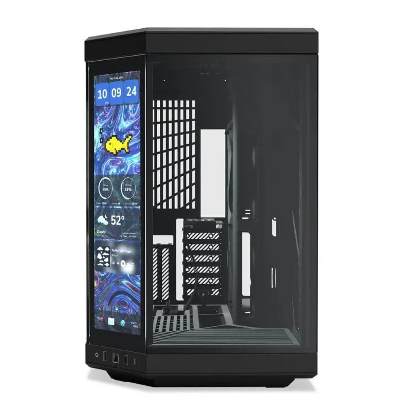 Case HYTE Y70 Touch Mid-Tower ATX Case (no fans) - Pitch Black view 2
