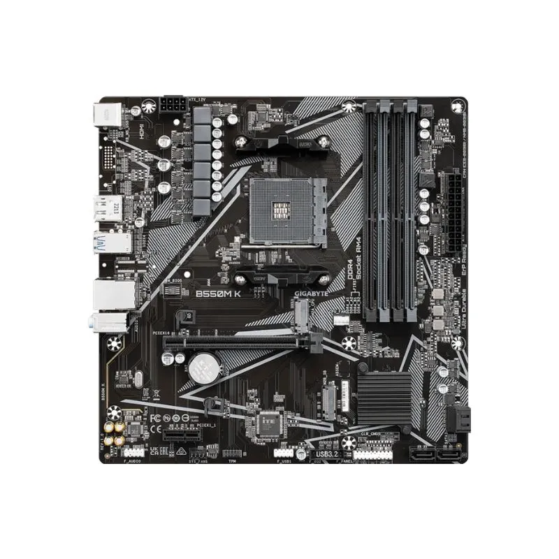 Motherboard Gigabyte B550M-K AM4 M-ATX Motherboard view 3