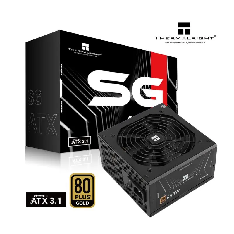 Power Supply Thermalright SG-650 650W 80+ ATX 3.1 Gold Full-Modular Power Supply - Black