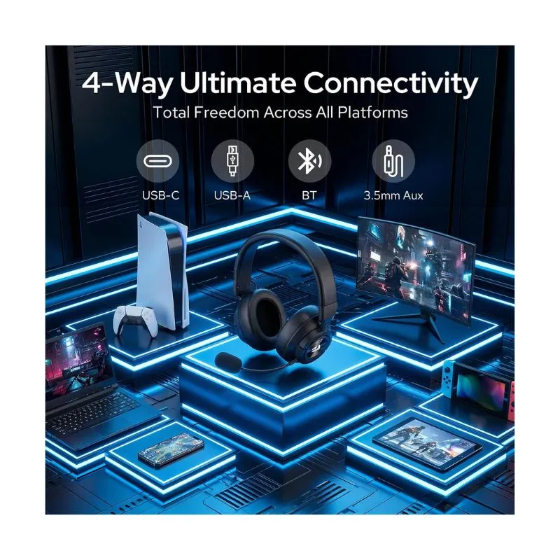 Headset Redragon H889 SPECTRA PRO - Black Wireless Gaming view 2