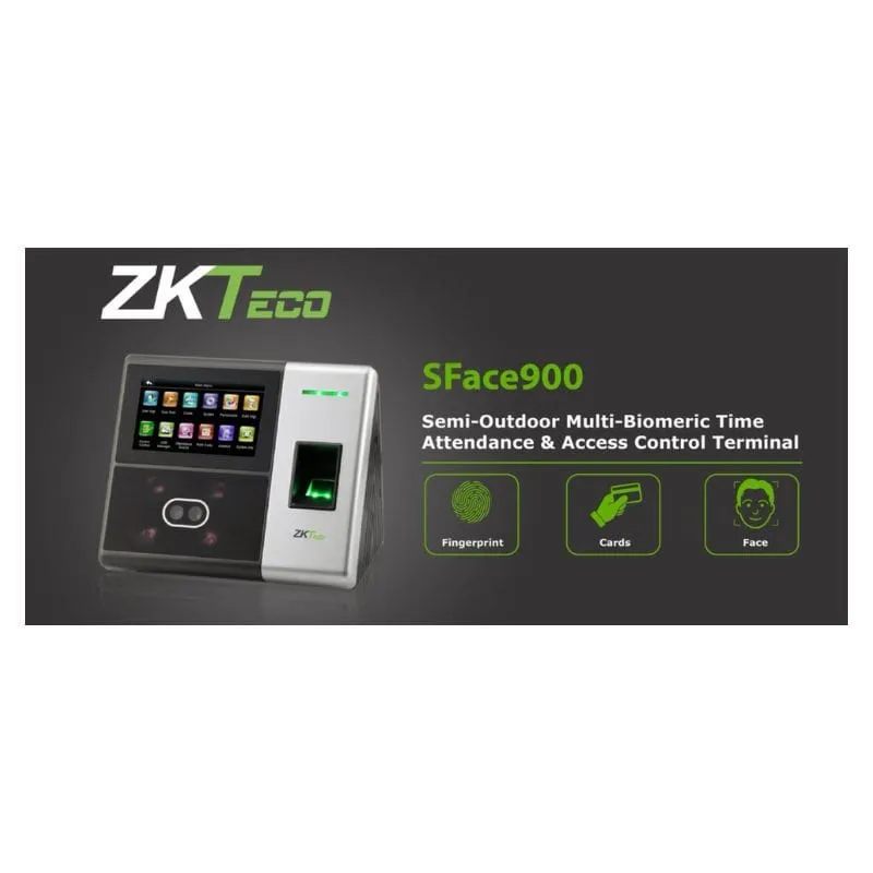 Network Device ZKTeco IFace 900 Biometric Time Attendance System with Facial Recognition and Fingerprint Scanner view 2