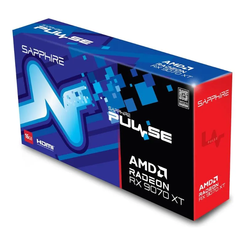 Graphics Card Sapphire Pulse AMD Radeon RX 9070 XT Gaming OC 16GB GDDR6 Graphics Card view 5