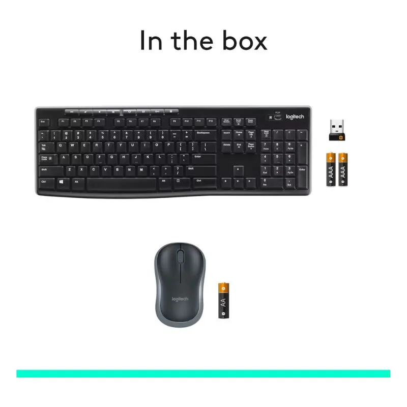 Mouse Logitech MK270 Wireless Combo Keyboard and - Black view 5