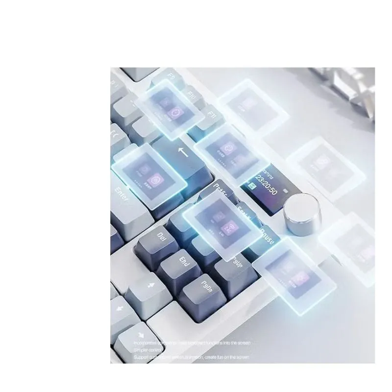 Keyboard ATTACK SHARK K86 RGB Wireless Mechanical Gaming Keyboard - Retro Blue view 4