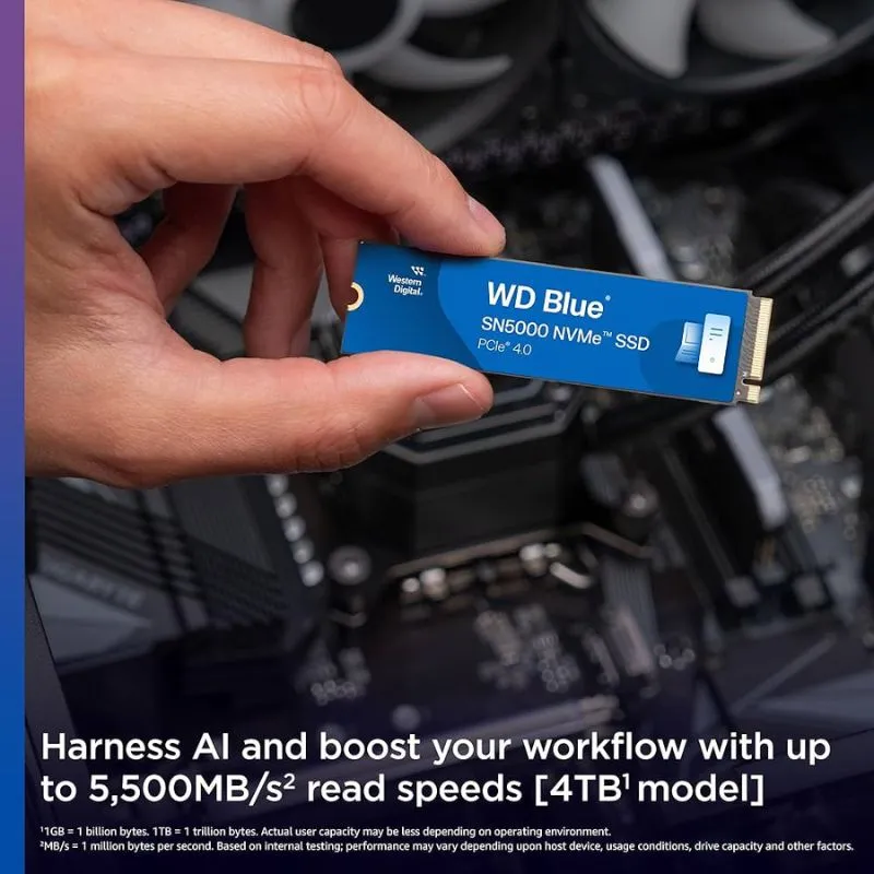 Storage WD Blue SN5000 1TB PCIe Gen4 NVMe M.2 SSD alternate