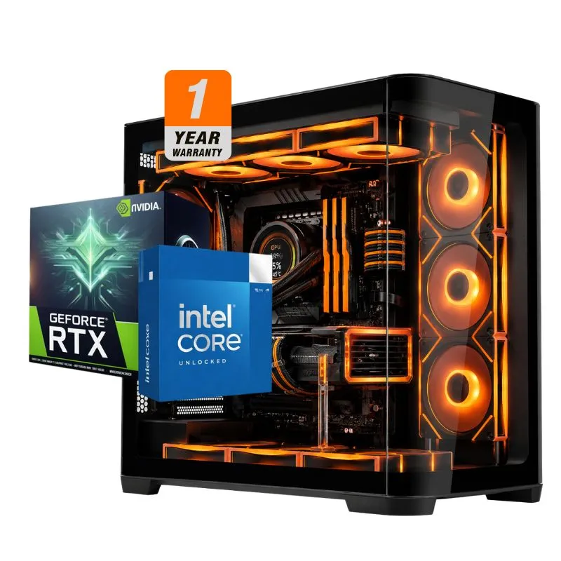 Desktop Neon Ronin Gaming PC - Intel Core i5-14400F, ASUS PRIME RTX 5070 12GB OC Black, ANACOMDA 32GB DDR5-6000 Black (2x16GB), AGI AI828 1TB NVMe Gen4