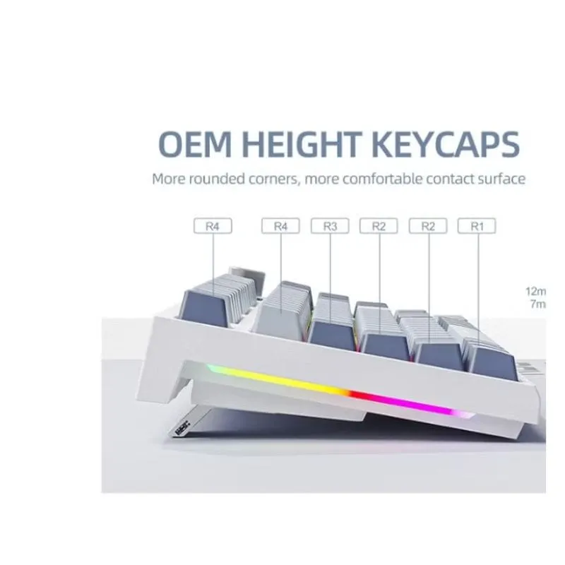Keyboard ATTACK SHARK K86 RGB Wireless Mechanical Gaming Keyboard - Retro Blue view 5