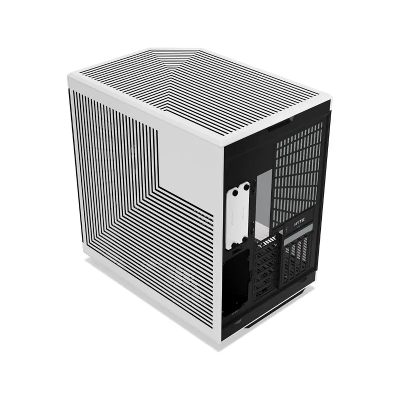 Case HYTE Y70 Panda Touch Infinite Dual-Chamber ATX Gaming Case (No Fans) - White/Black view 3