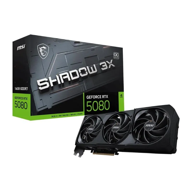 Graphics Card MSI GeForce RTX 5080 SHADOW 3X OC 16GB Graphics Card