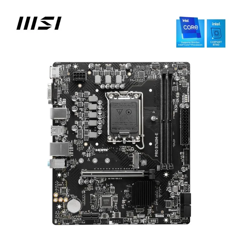 Motherboard MSI PRO B760M-E DDR5 Motherboard - Intel LGA 1700, B760, mATX view 2
