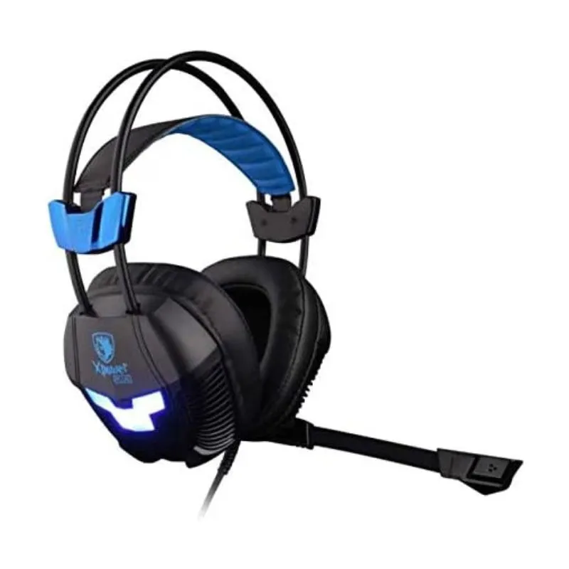 Headset SADES SA-706 Xpower Plus, Gaming, USB Wired - Black/Blue