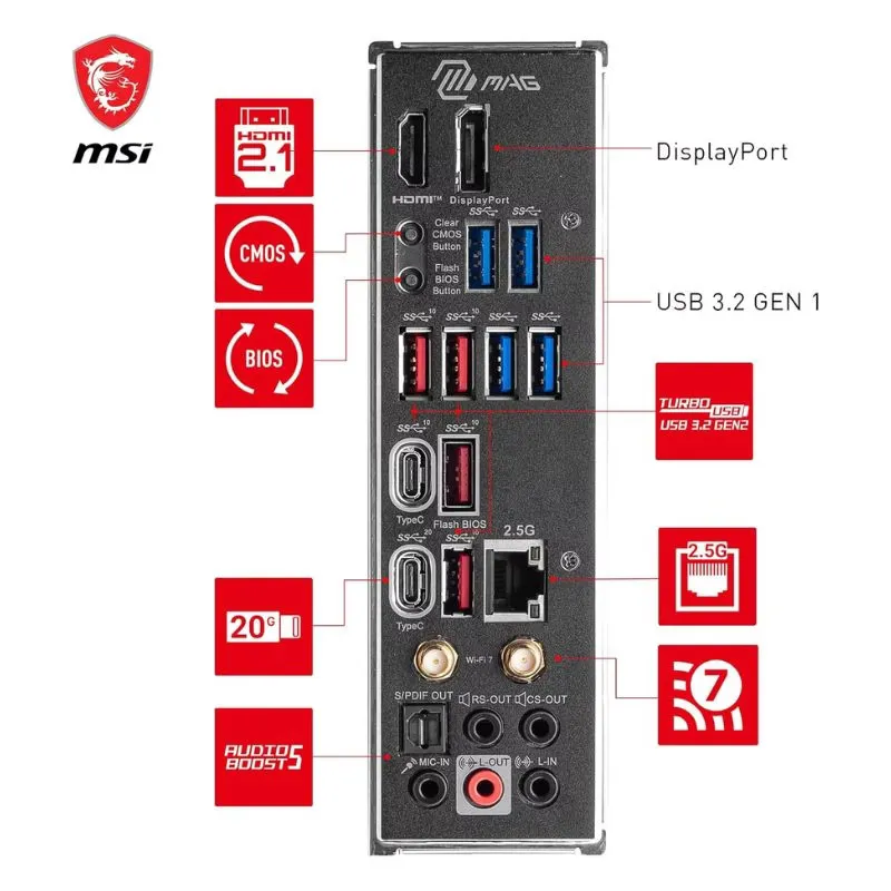 Motherboard MSI MAG Z790 Tomahawk WiFi Gaming Motherboard - ATX view 4