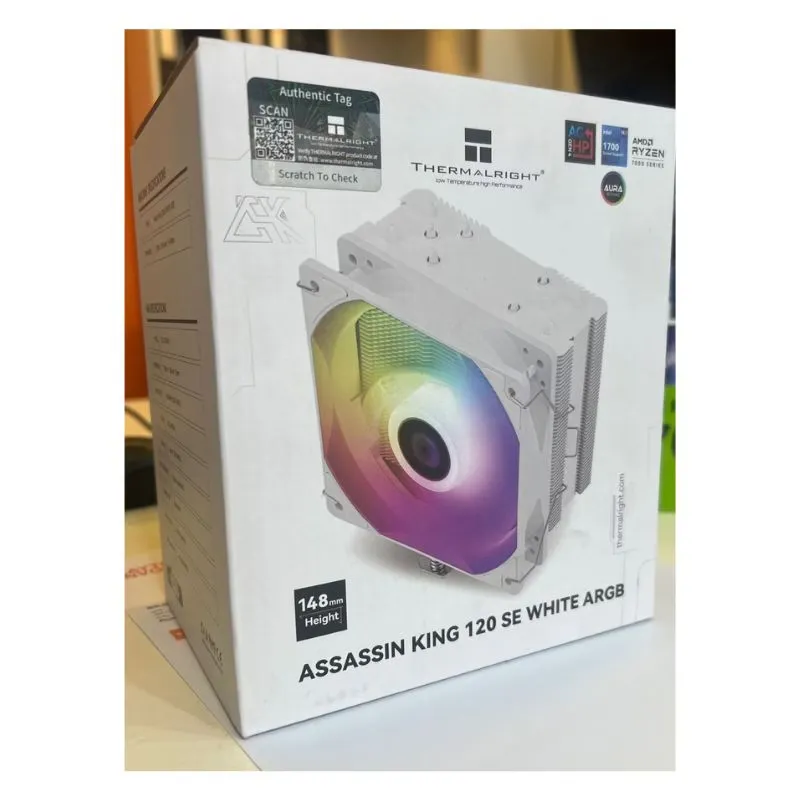 Cooler Thermalright Assassin TL-C12CW-S ARGB 120mm Fan - White view 5