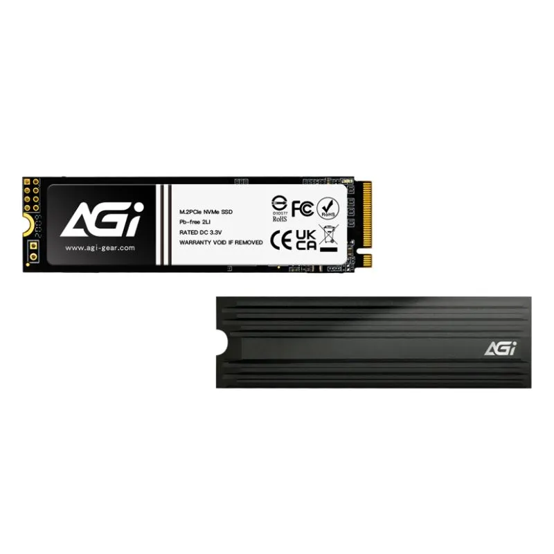 Storage AGI AI828 1TB M.2 NVMe PCIe Gen4 SSD With Heatsink (PS5 Compatible) view 3