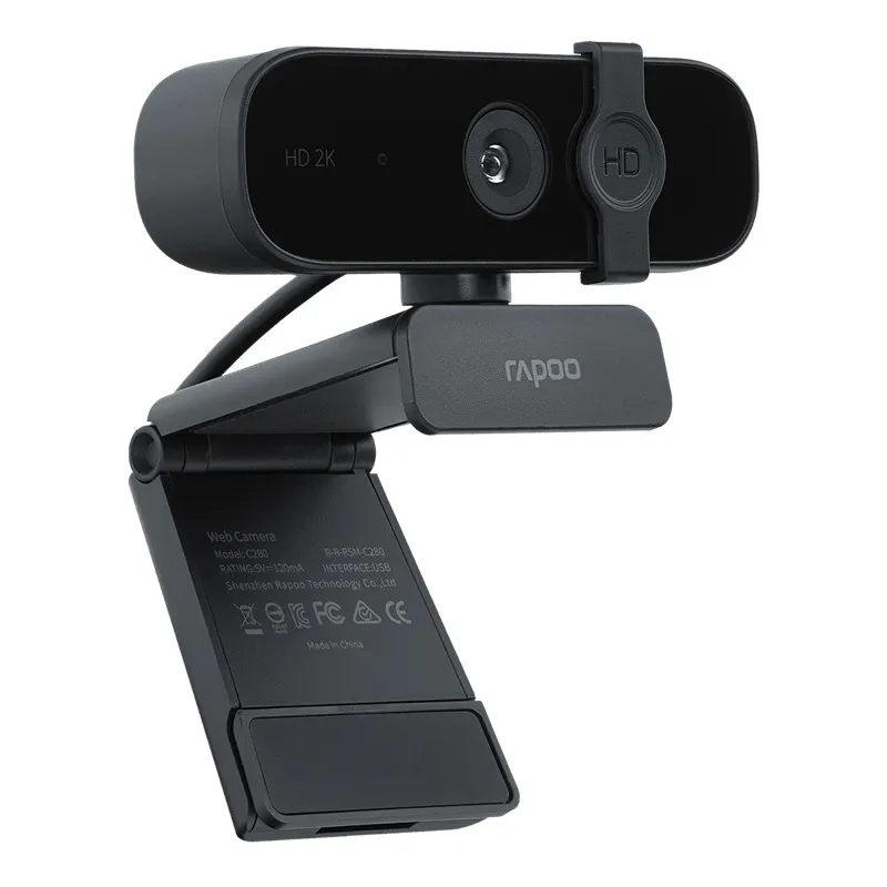 Webcam Rapoo C280 2K with Privacy Cover - Black view 3