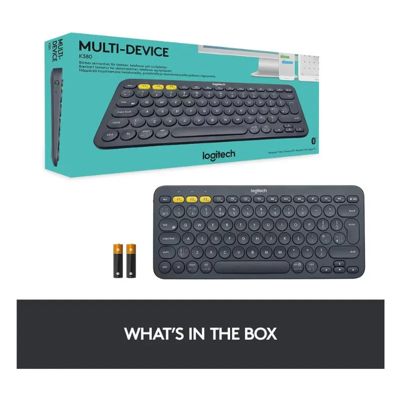 Keyboard Logitech K380 Multi-Device Bluetooth Keyboard - Black view 5
