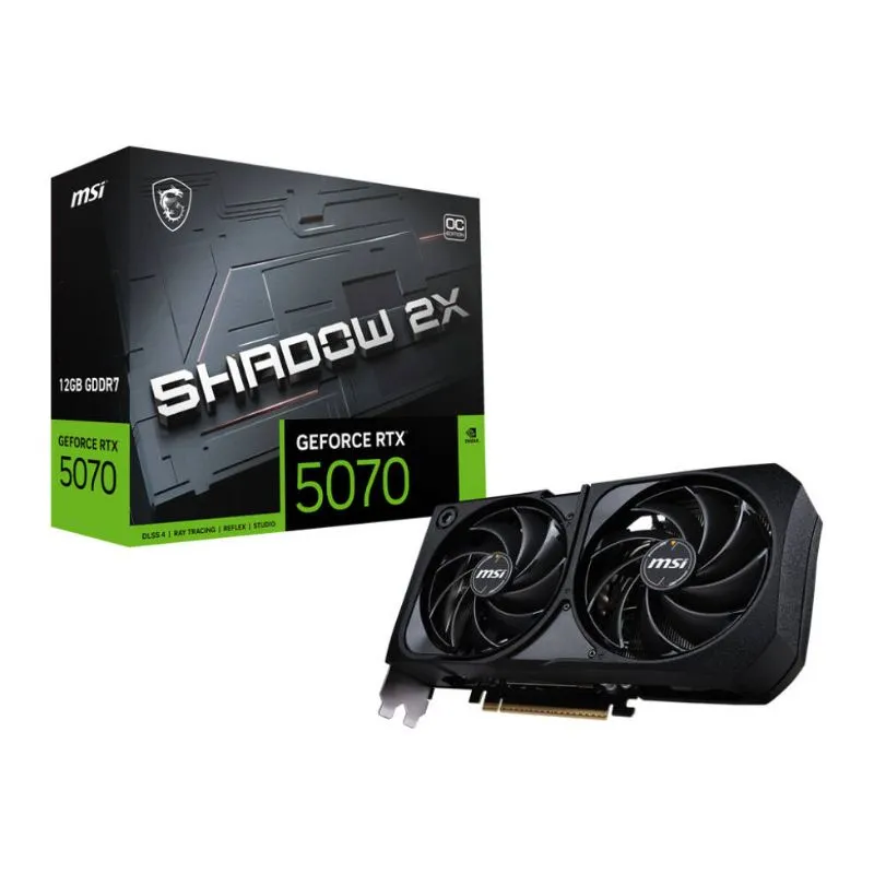 Graphics Card MSI GeForce RTX 5070 SHADOW 2X OC 12GB GDDR7 Graphics Card