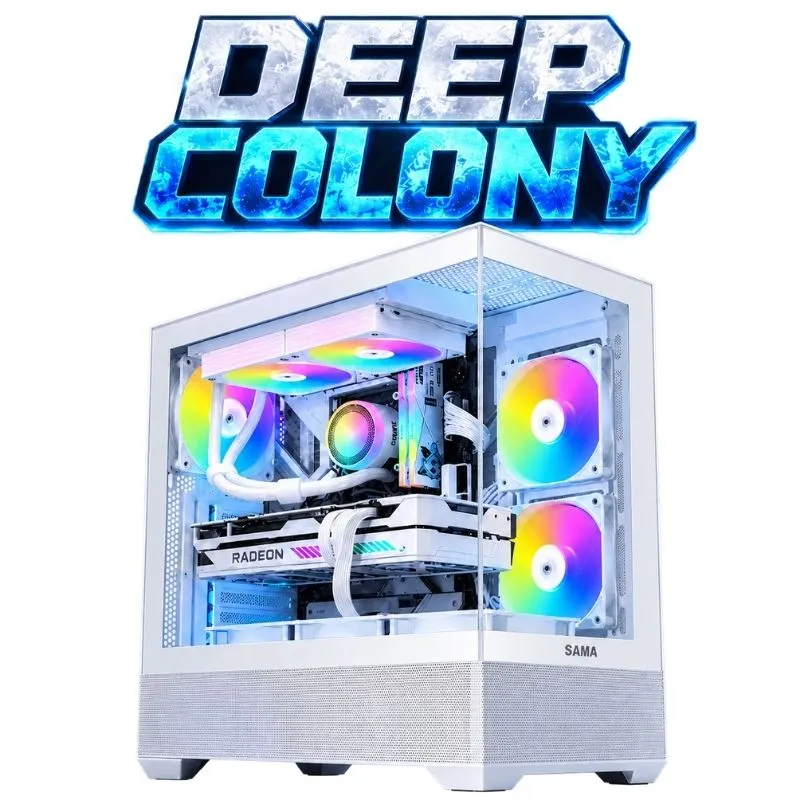 Desktop Deep Colony Gaming PC - Intel Core i5-14400F, Gigabyte RX 9060 XT Gaming OC 16GB, ANACOMDA 32GB (16X2) DDR5 6000Hz BLACK, AGI AI818 1TB NVMe Gen4