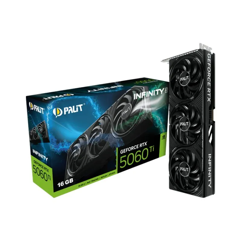 Graphics Card Palit GeForce RTX 5060 Ti Infinity 3 16GB GDDR7 - Black