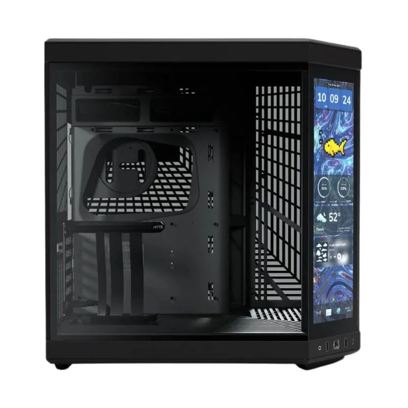 Case HYTE Y70 Touch Mid-Tower ATX Case (no fans) - Pitch Black view 3