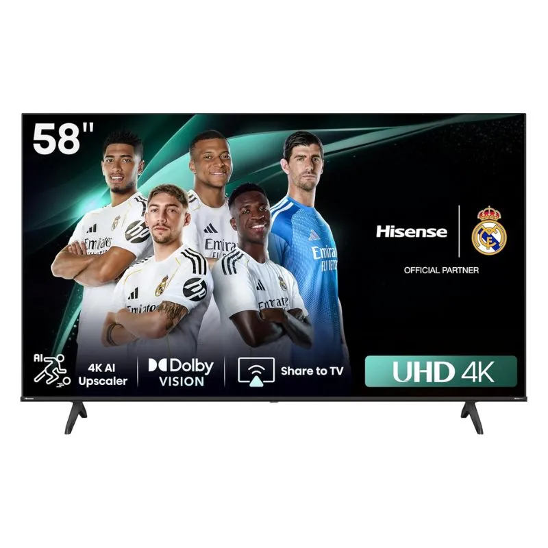 Monitor Hisense 58A61Q 58″ 4K UHD Smart TV with Dolby Vision - HDR10 - Black
