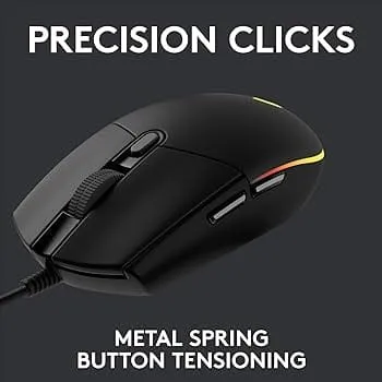 Mouse Logitech G102 8000 DPI LIGHTSYNC technology RGB Gaming Mouse - Black view 3