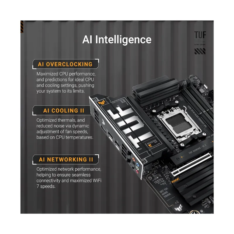 Motherboard ASUS TUF GAMING X870-PLUS WIFI Motherboard view 2