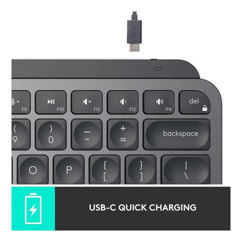Keyboard Logitech MX Keys Mini Minimalist Wireless Keyboard - Black view 4