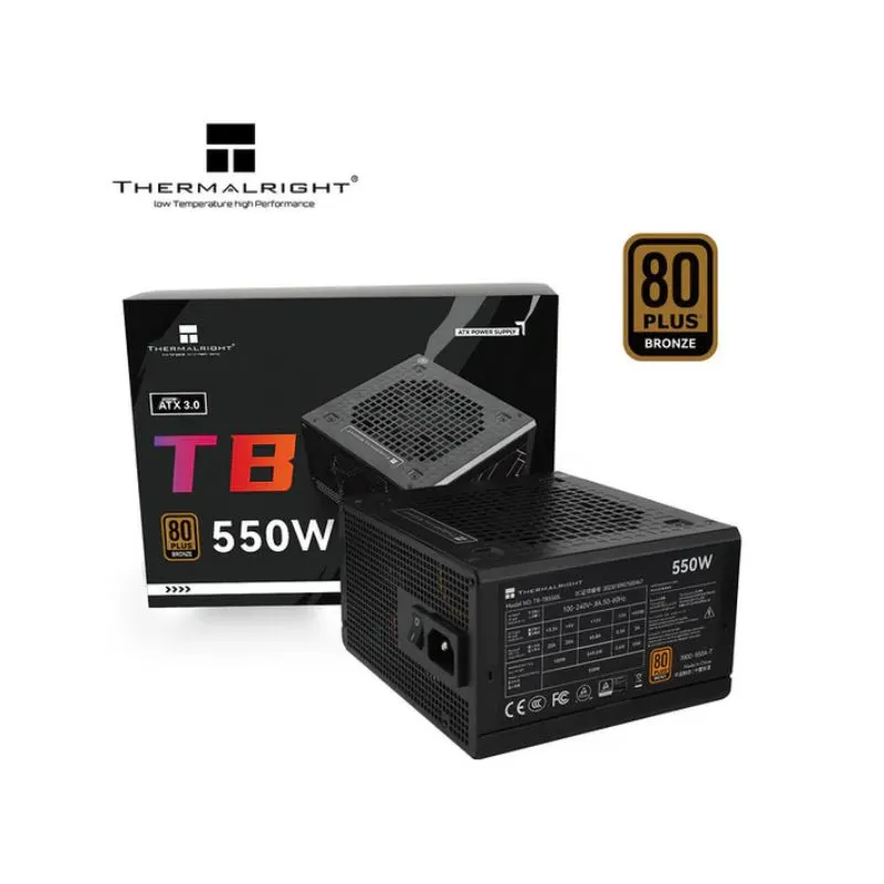 Power Supply Thermalright TR-TB550S 550W 80+ Bronze Non-Modular - Black
