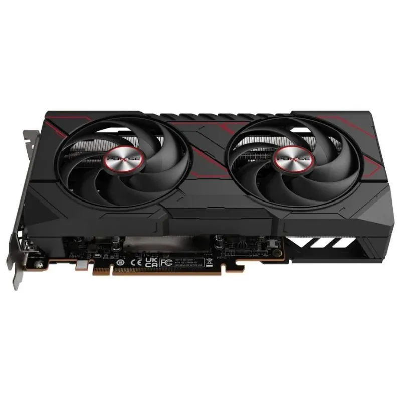Graphics Card Sapphire PULSE AMD Radeon RX 9060 XT 16GB Graphics Card - Black view 2