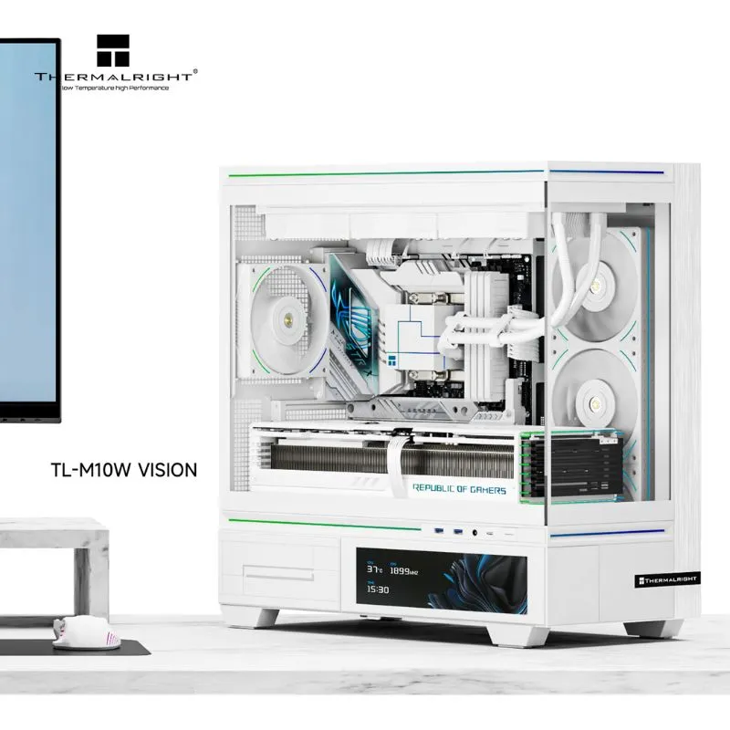 Case Thermalright TL-M10 Vision MATX PC Case (Without Fans) - White view 2