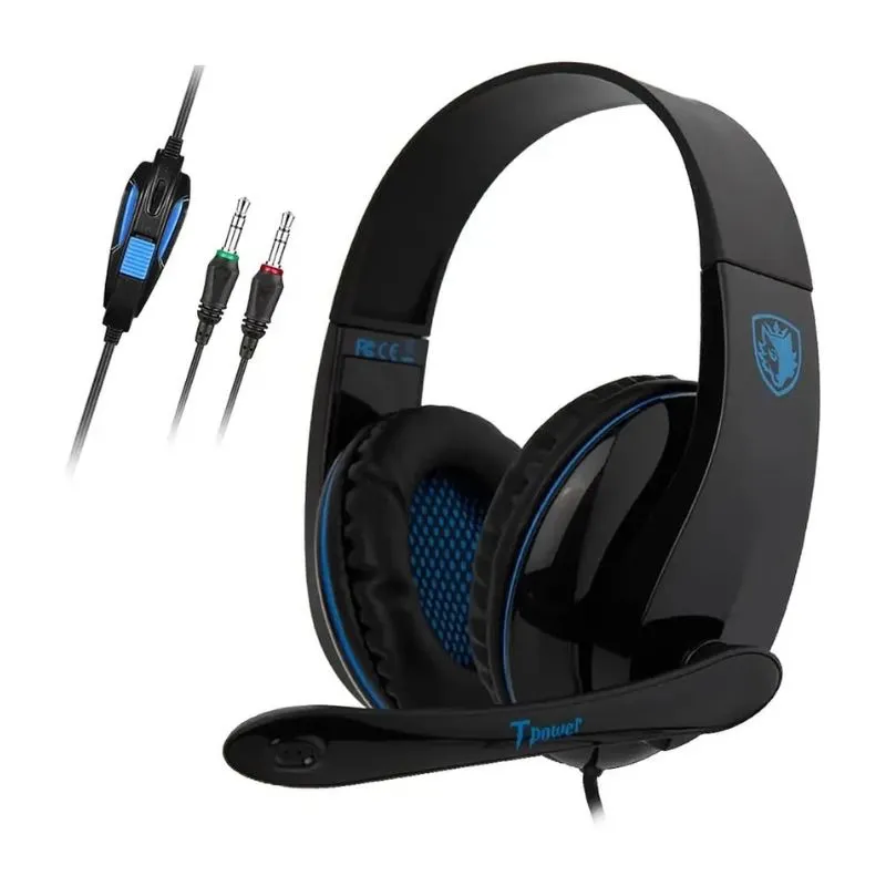 Headset Sades T-Power SA-701 Gaming Headset Wired - Black/Blue view 4