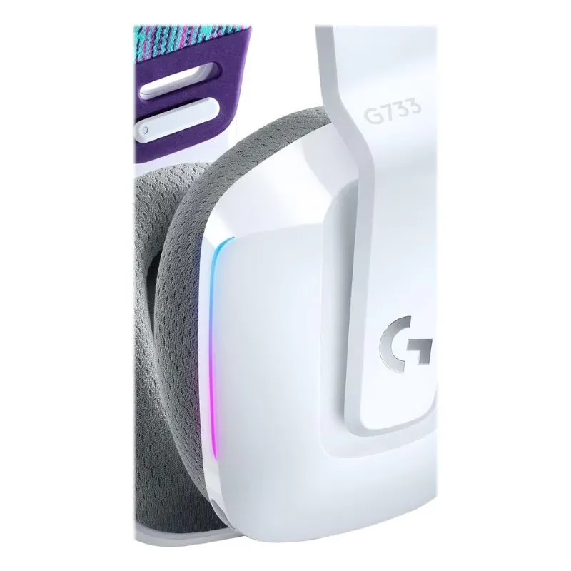 Headset Logitech G733 LIGHTSPEED Wireless RGB Gaming Headset - White view 4